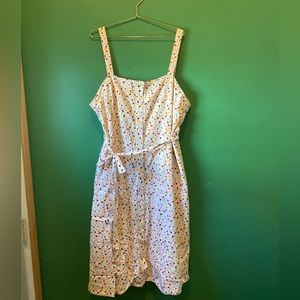 NWT Madewell Fab Terrazzo Midi Dress Square Neck 18